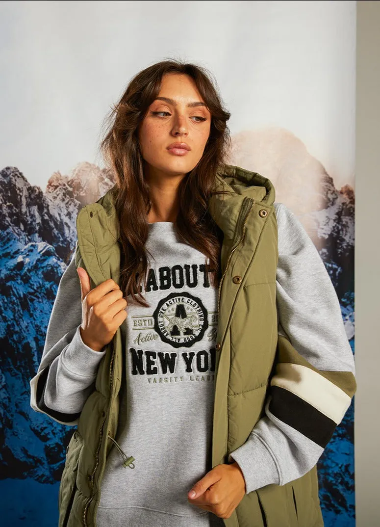 All About Eve Ski Run Oversized Crew Grey Marle sold by Shine On product image thumbnail 2