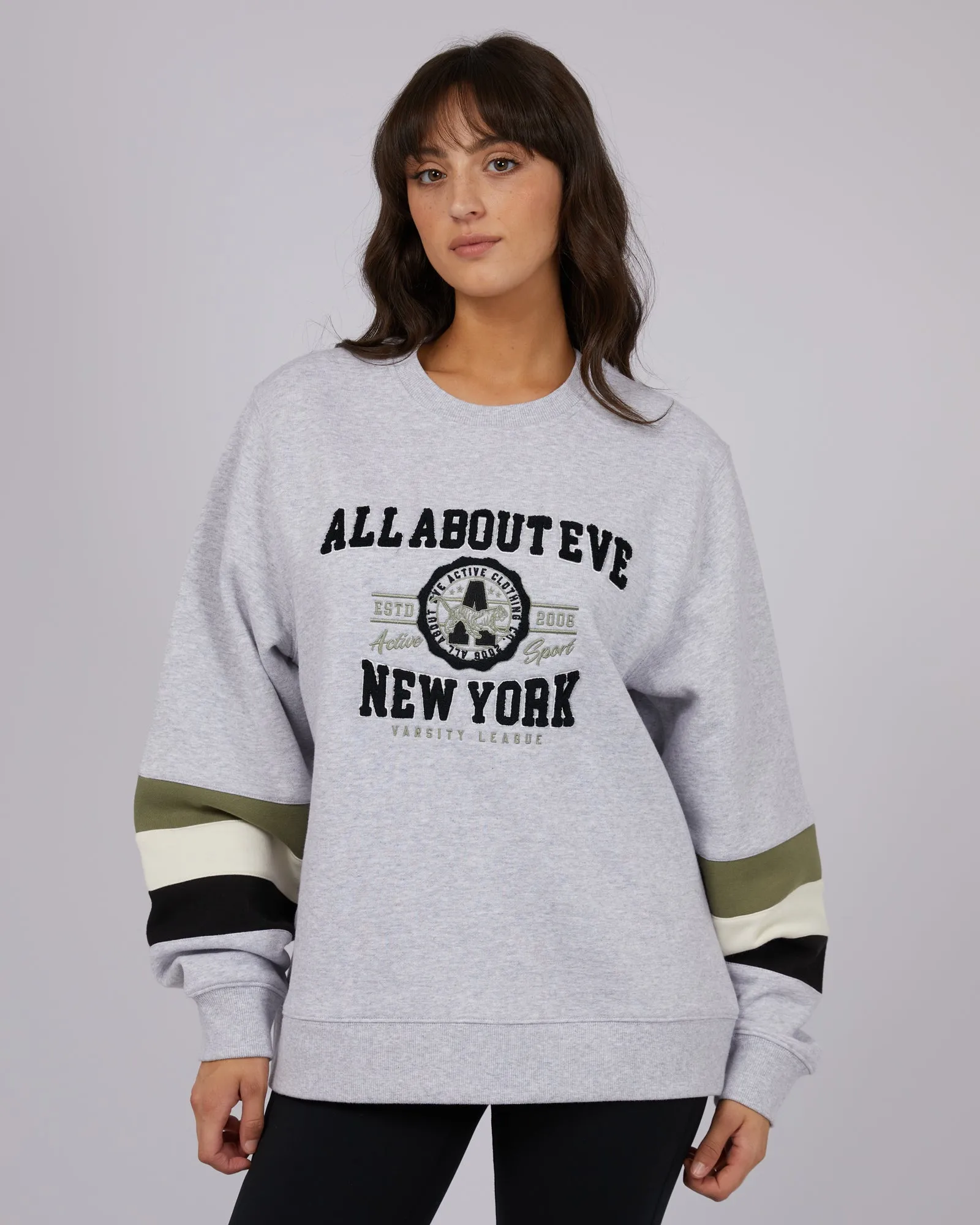 All About Eve Ski Run Oversized Crew Grey Marle sold by Shine On product image thumbnail 3
