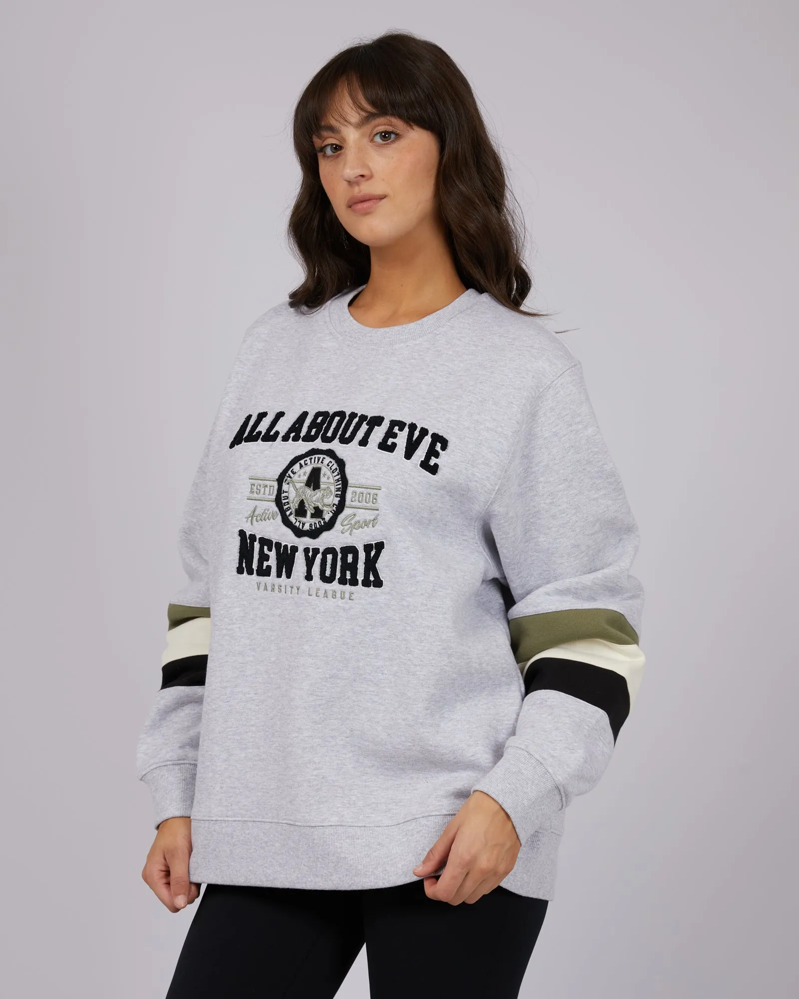 All About Eve Ski Run Oversized Crew Grey Marle sold by Shine On product image thumbnail 5