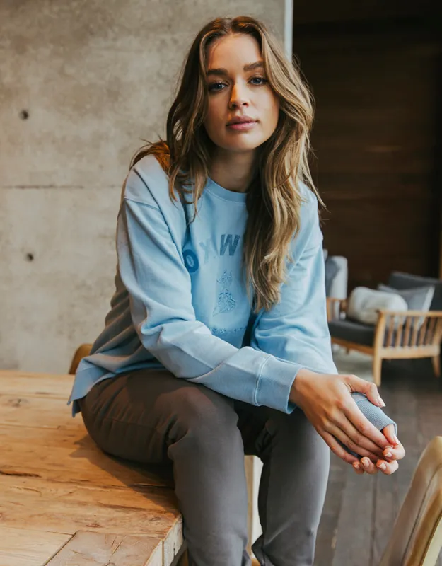 Foxwood Effortless Crew Dusk Blue sold by Shine On