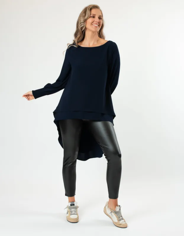 Stella + Gemma Havana Top Navy sold by Shine On