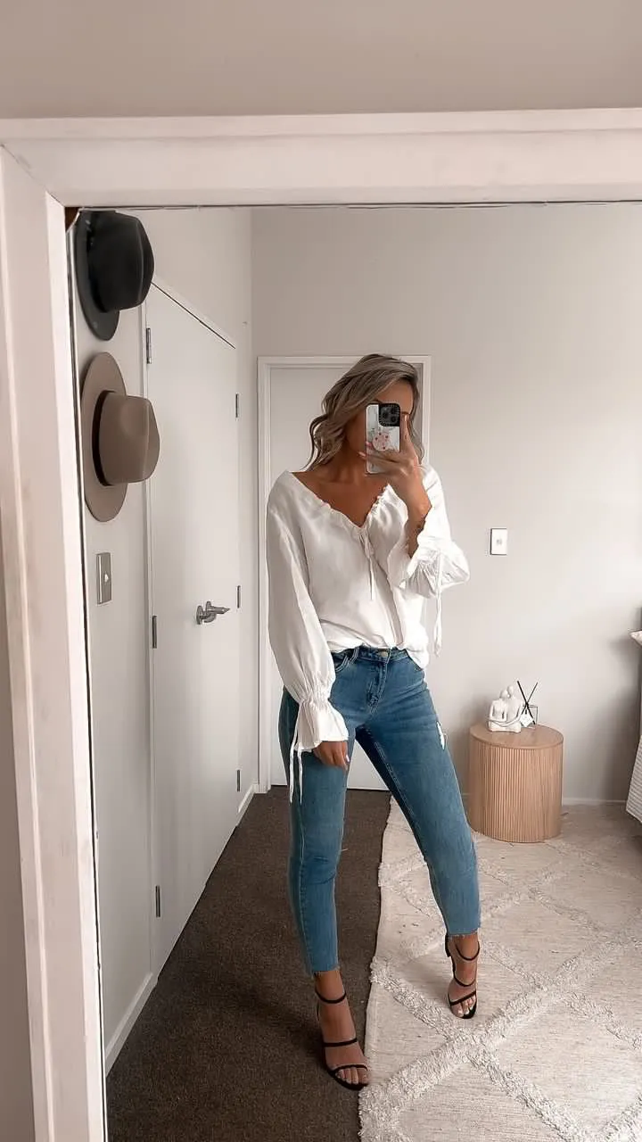 Shine On Label Tomas Cropped Skinny Stepped Hem Jean sold by Shine On product image thumbnail 2