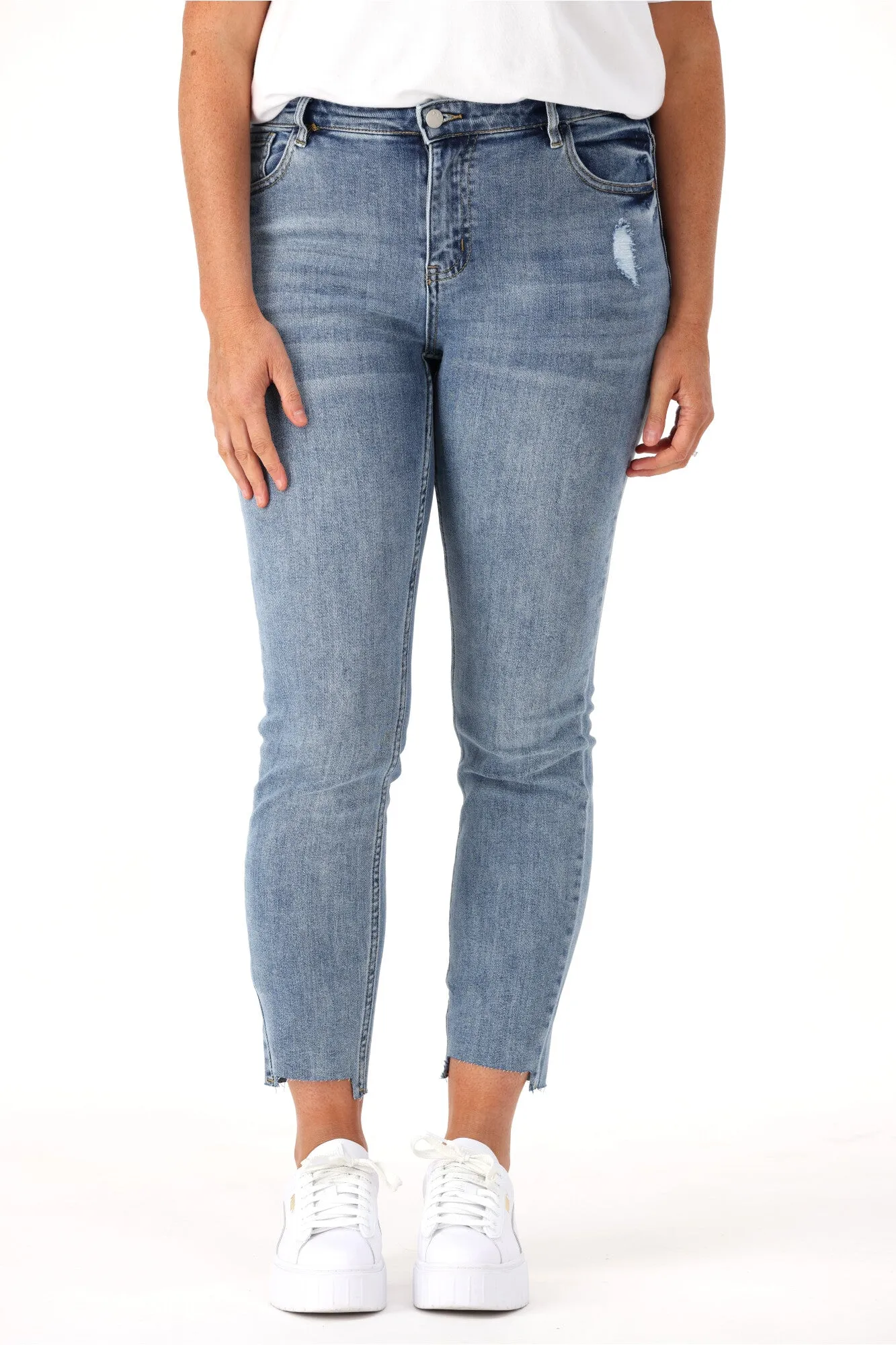 Shine On Label Tomas Cropped Skinny Stepped Hem Jean sold by Shine On product image thumbnail 4