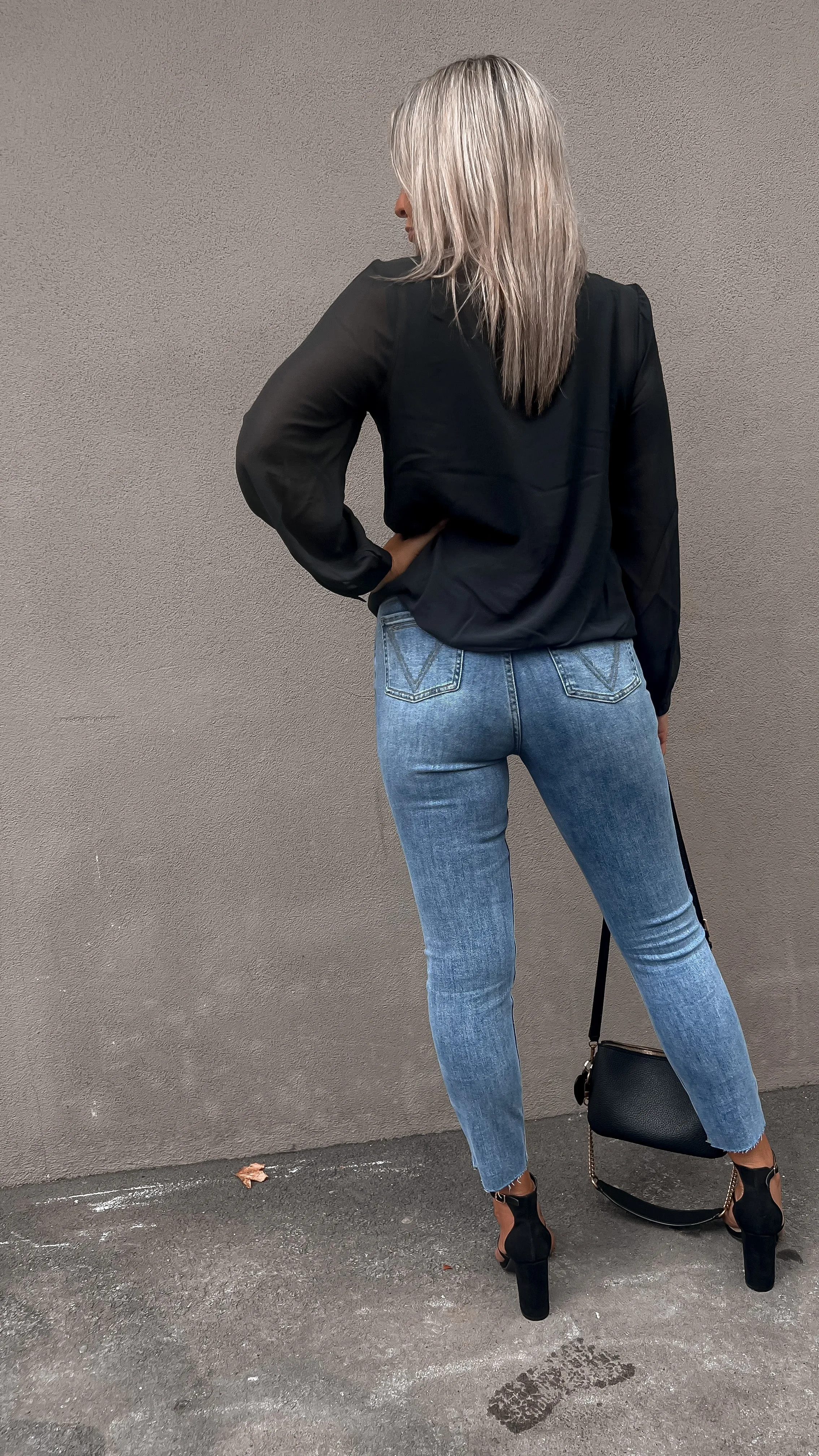 Shine On Label Tomas Cropped Skinny Stepped Hem Jean sold by Shine On product image thumbnail 5