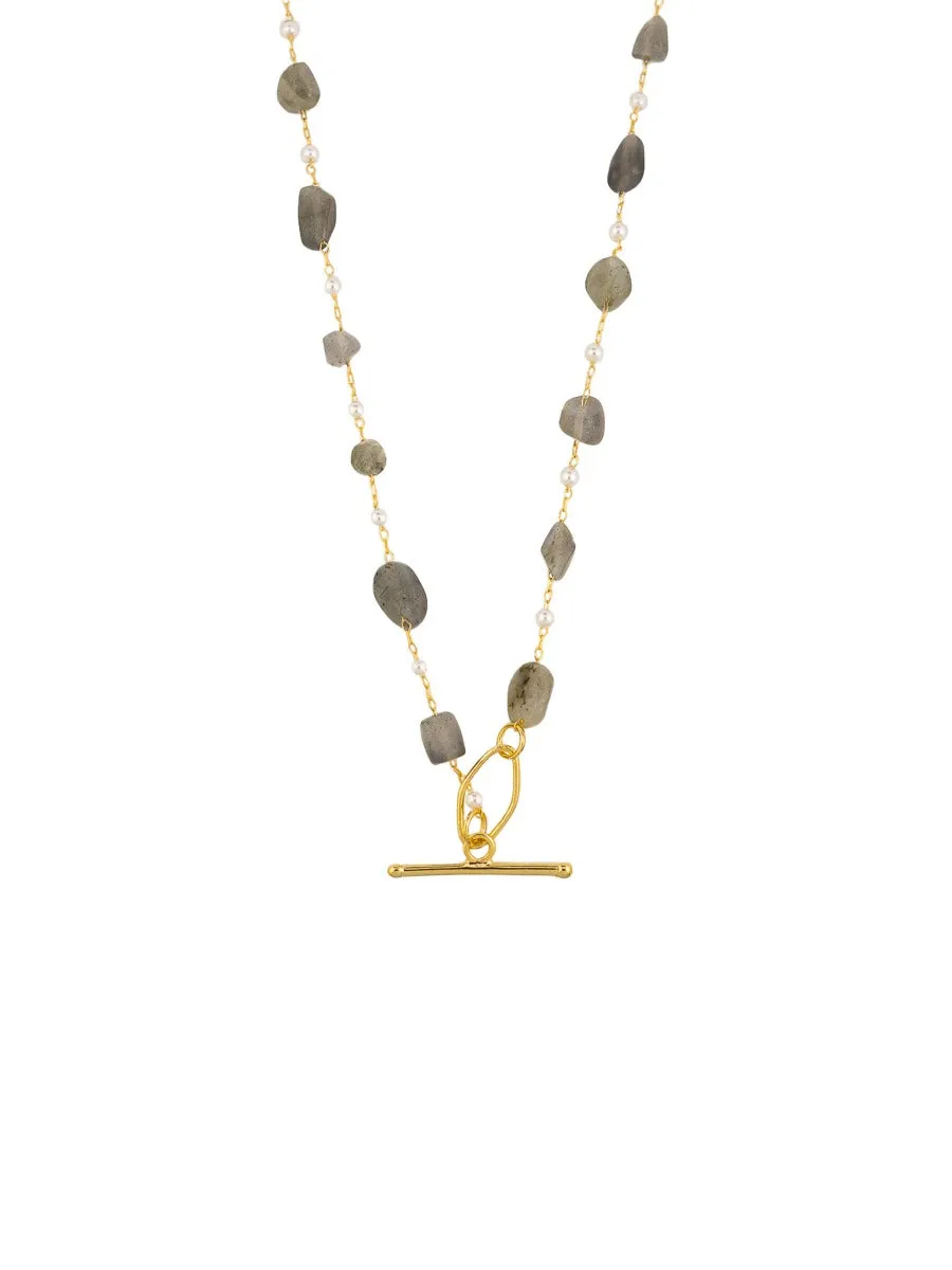 Tiger Tree Labradorite Chain Necklace Gold sold by Shine On product image thumbnail 2