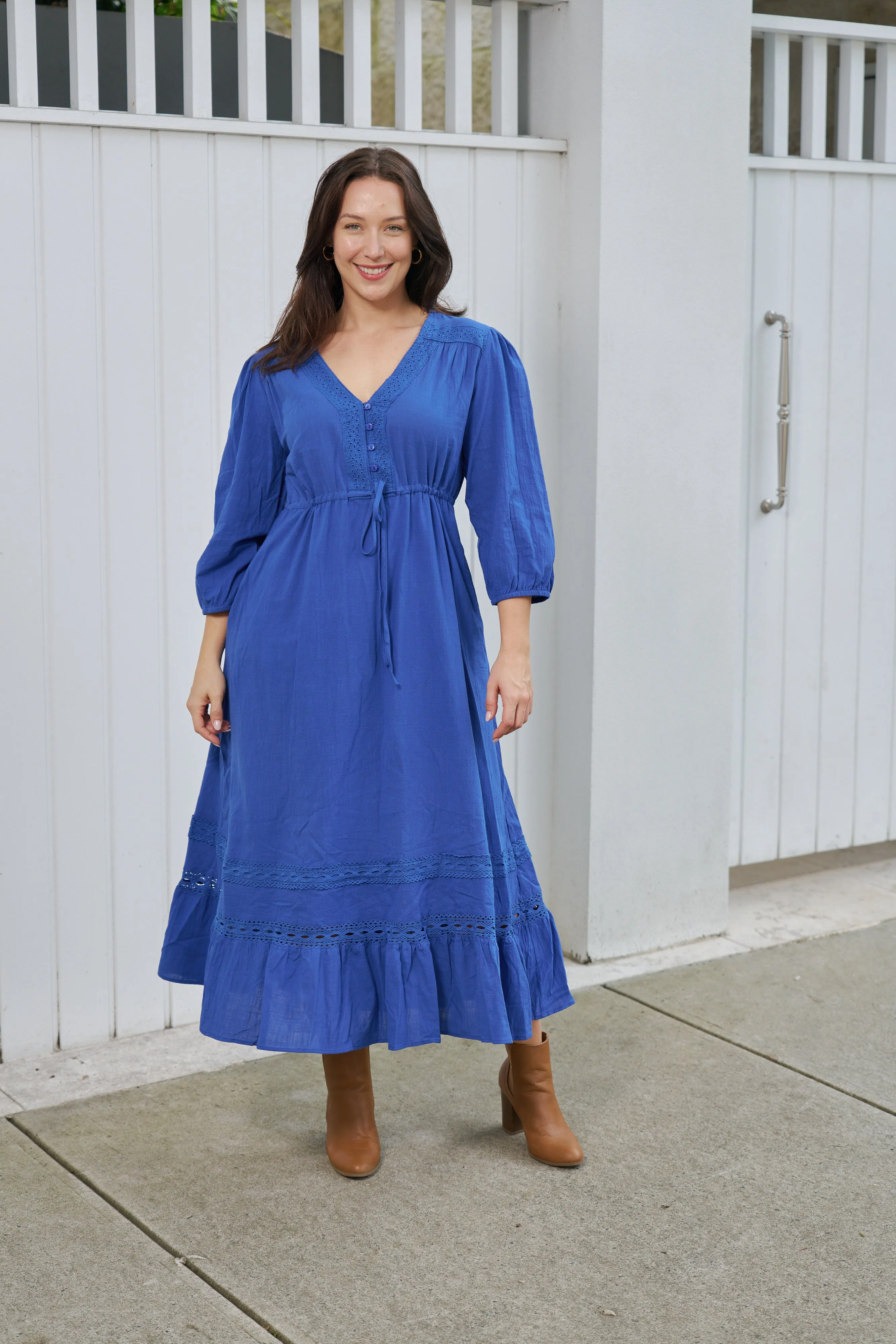 Boho Australia Gilmore Midi Dress Blue sold by Shine On product image thumbnail 2