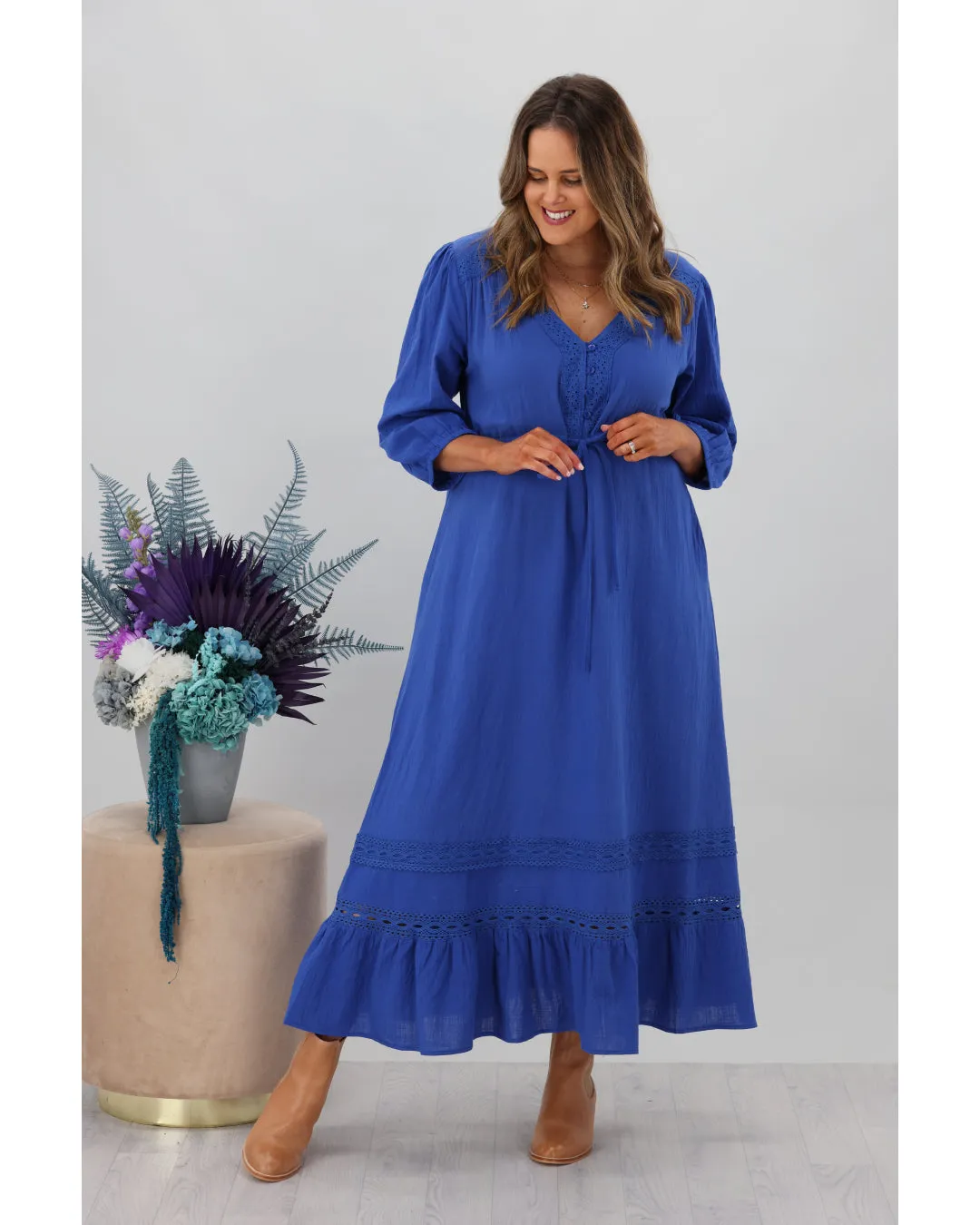 Boho Australia Gilmore Midi Dress Blue sold by Shine On product image thumbnail 4