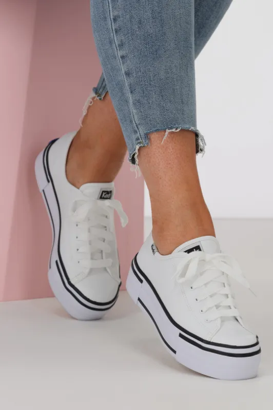 Keds Triple Up Leather Bumper Foxin Sneaker White made by Shine On