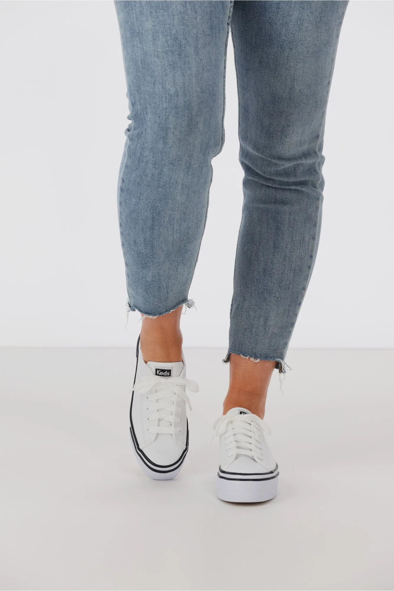 Keds Triple Up Leather Bumper Foxin Sneaker White sold by Shine On product image thumbnail 5