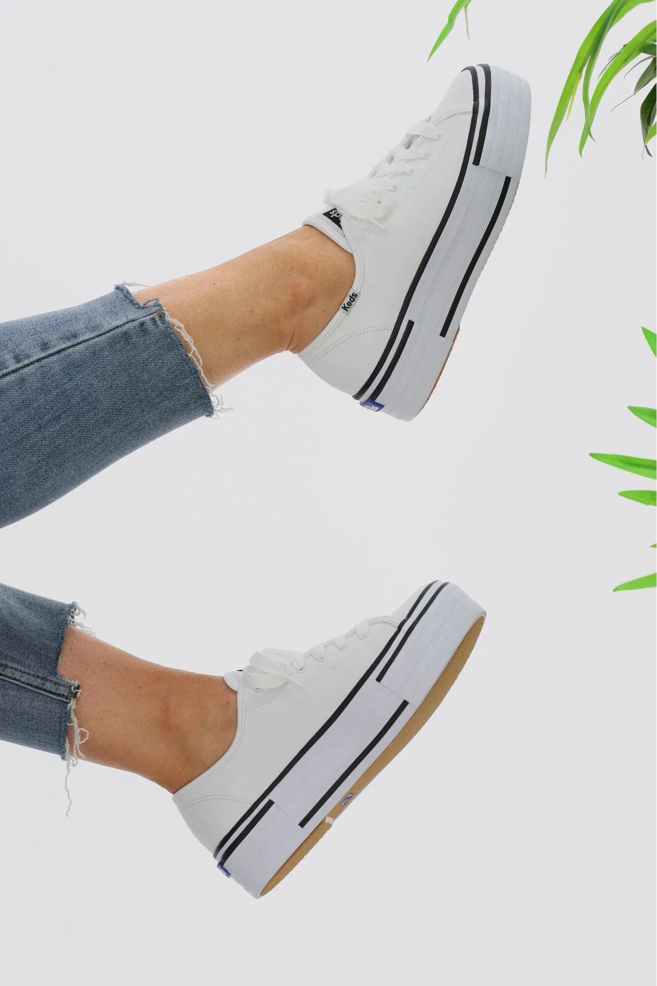 Keds Triple Up Leather Bumper Foxin Sneaker White sold by Shine On product image thumbnail 2