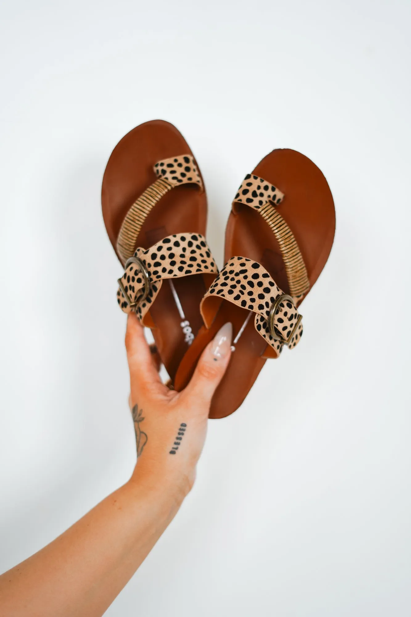 Los Cabos Bria Sandal Cheetah sold by Shine On