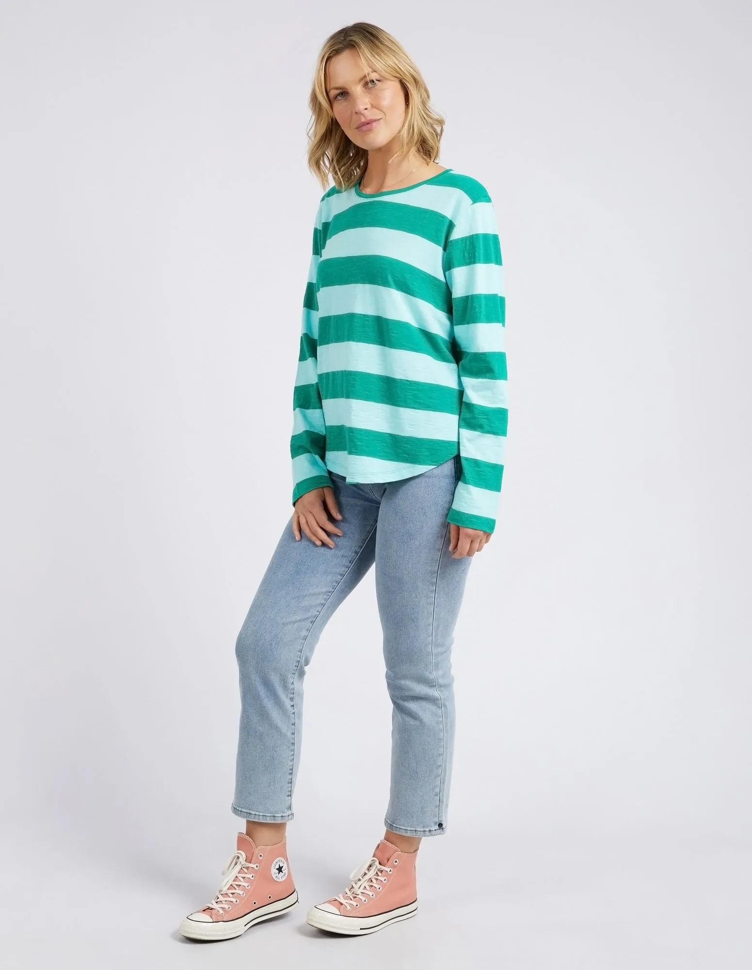 Elm Spritz Stripe L/S Tee Goodness Green Stripe sold by Shine On product image thumbnail 3