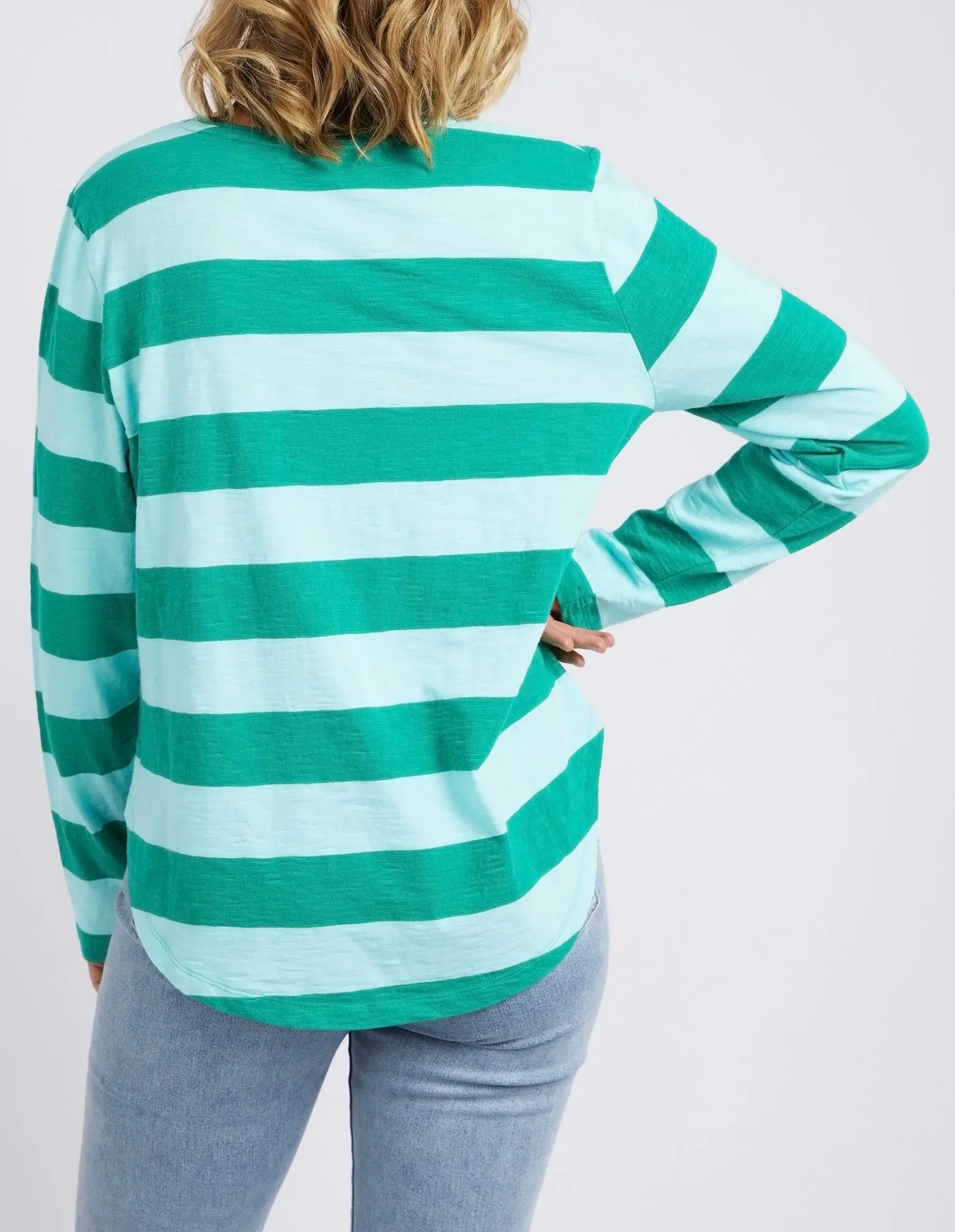Elm Spritz Stripe L/S Tee Goodness Green Stripe sold by Shine On product image thumbnail 5