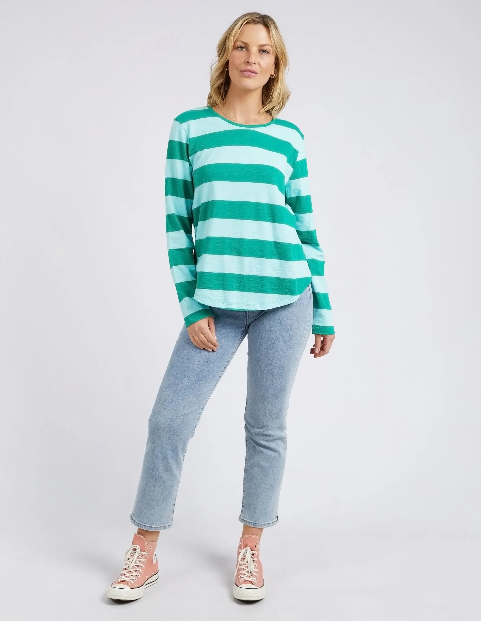 Elm Spritz Stripe L/S Tee Goodness Green Stripe sold by Shine On product image thumbnail 2