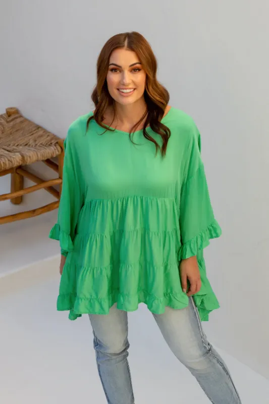 PQ Collection Sofia Top Apple Sorbet sold by Shine On