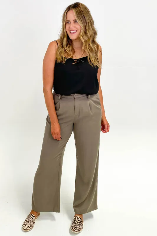 Huffer Frankie Pleat Pant Taupe sold by Shine On