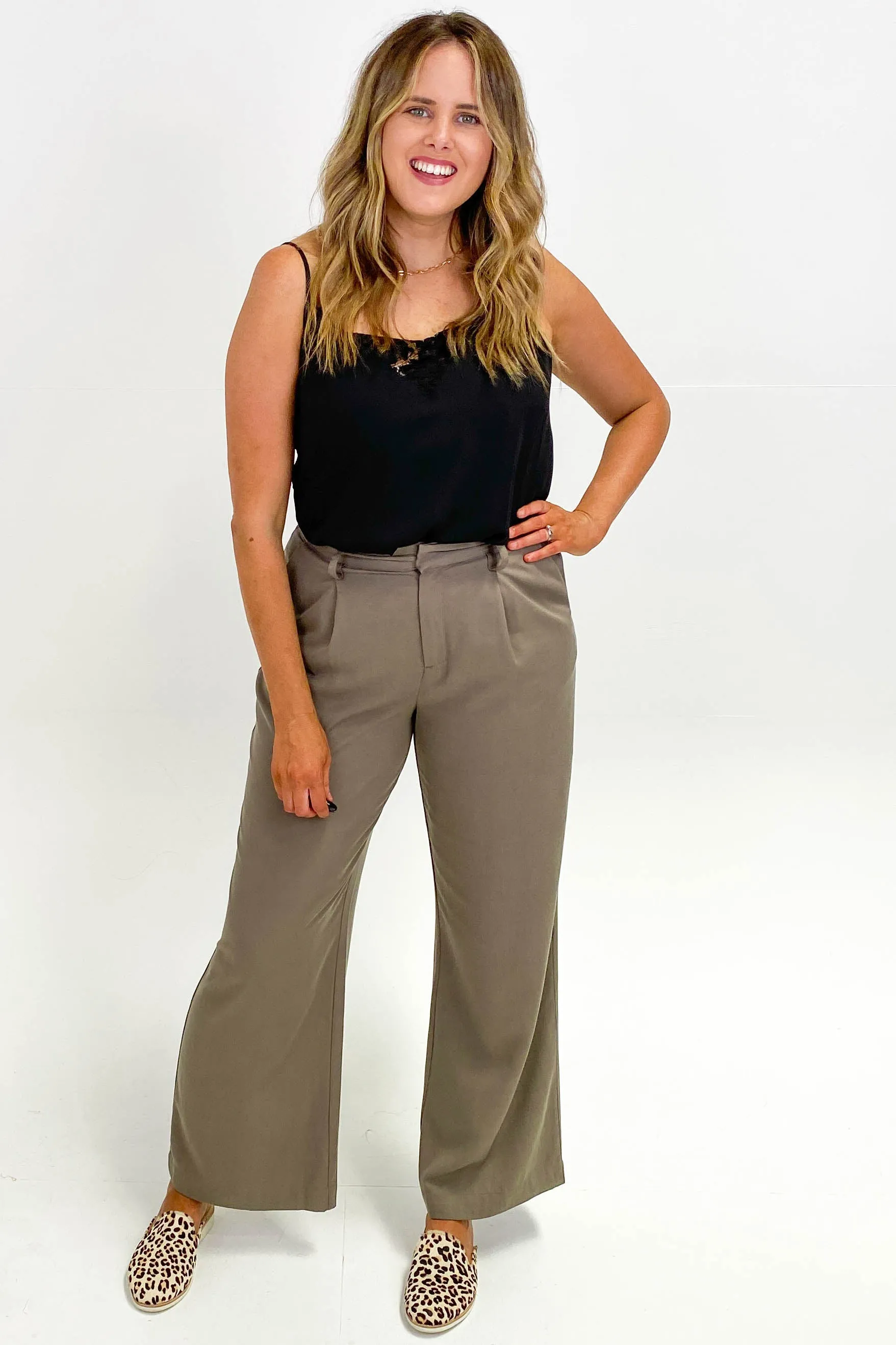 Huffer Frankie Pleat Pant Taupe sold by Shine On product image thumbnail 3