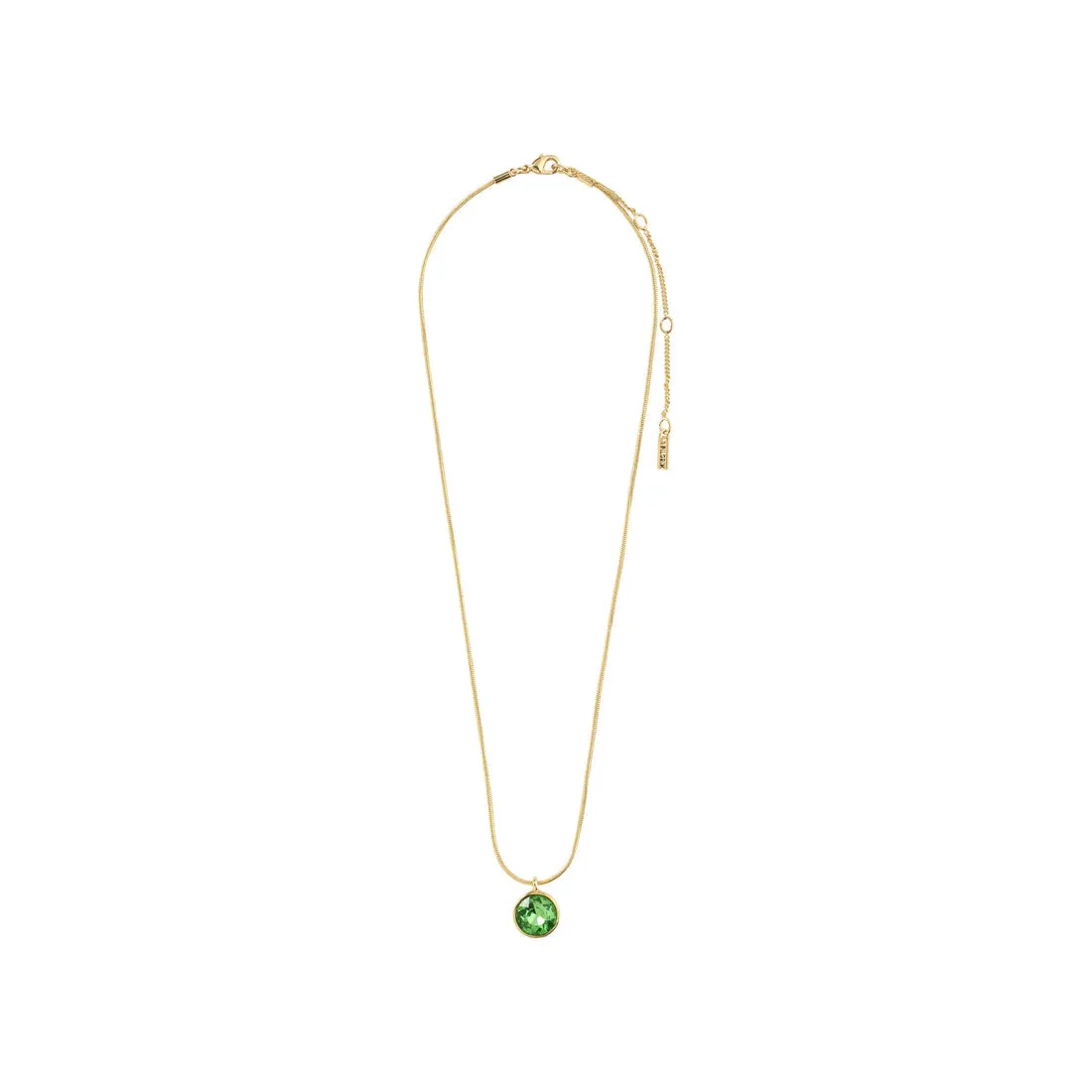 Pilgrim Callie Recycled Crystal Pendant Necklace - Gold Plated - Green sold by Shine On product image thumbnail 2