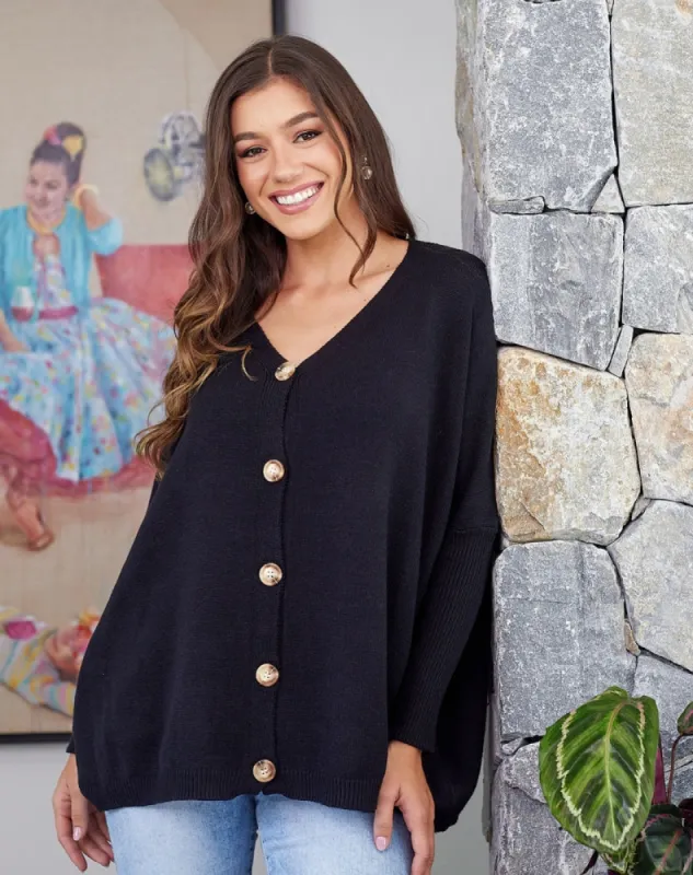 Bee Maddison Chelsea Knit Black made by Shine On