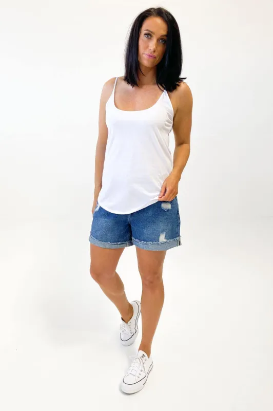 AS Colour Pillar String Singlet White sold by Shine On