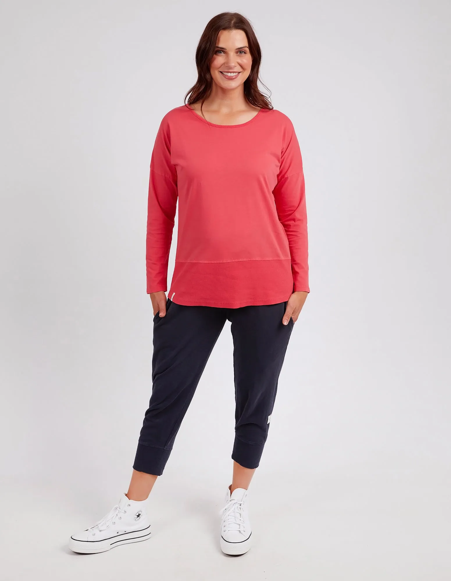 Elm Rib LS Tee Coral Spritz sold by Shine On product image thumbnail 3