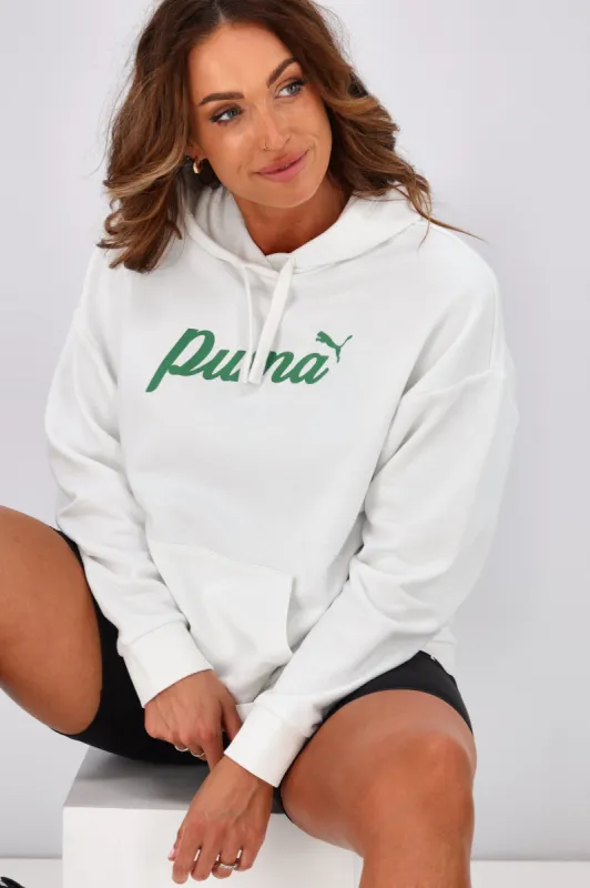 Puma ESS + Blossom Script Hoodie White sold by Shine On