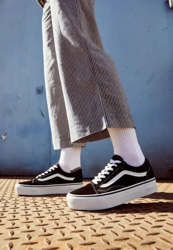 Vans Old Skool Platform Black/White sold by Shine On