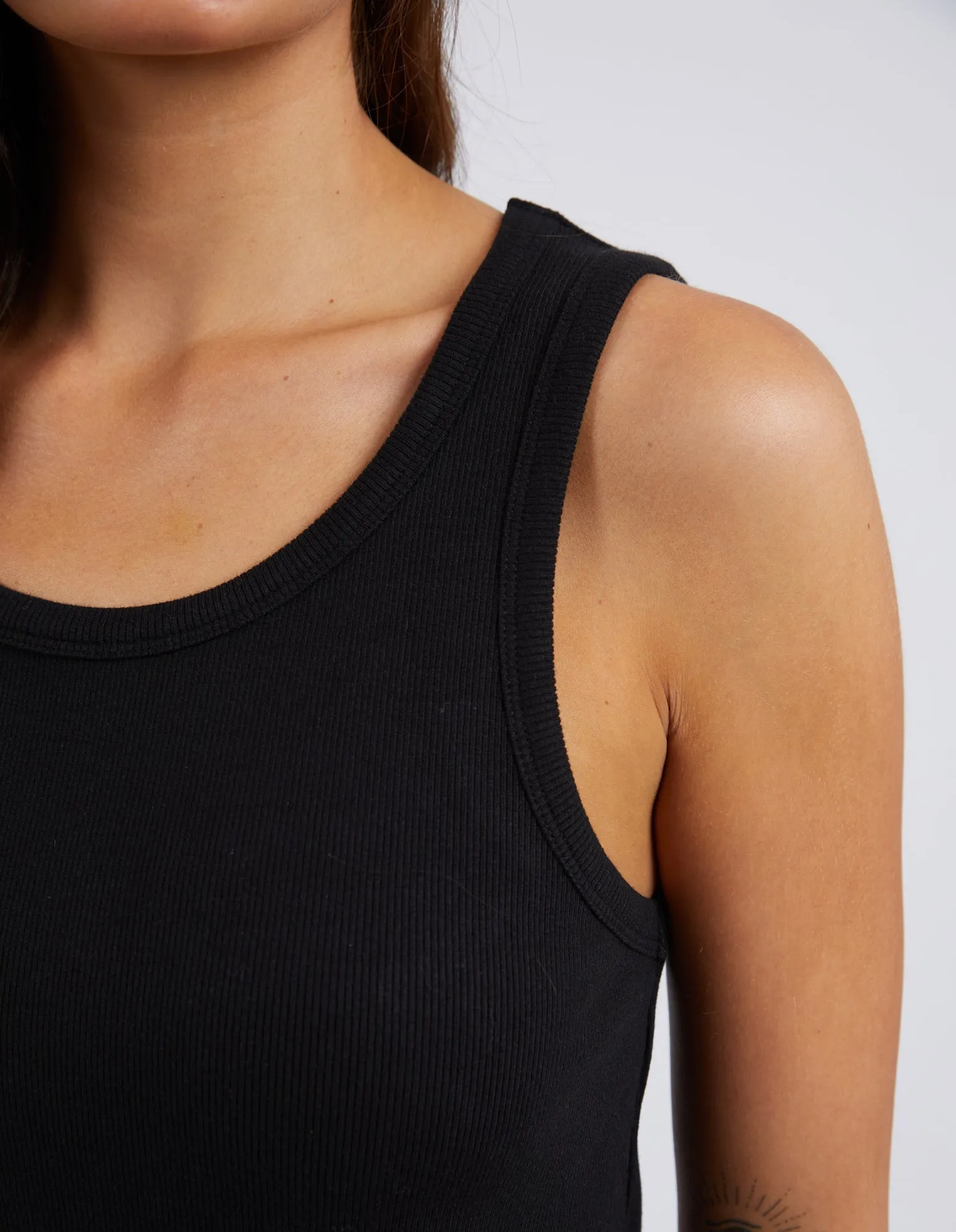 Elm Rib Tank Dress Black sold by Shine On product image thumbnail 5