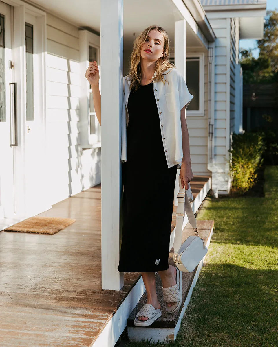 Elm Rib Tank Dress Black sold by Shine On product image thumbnail 4