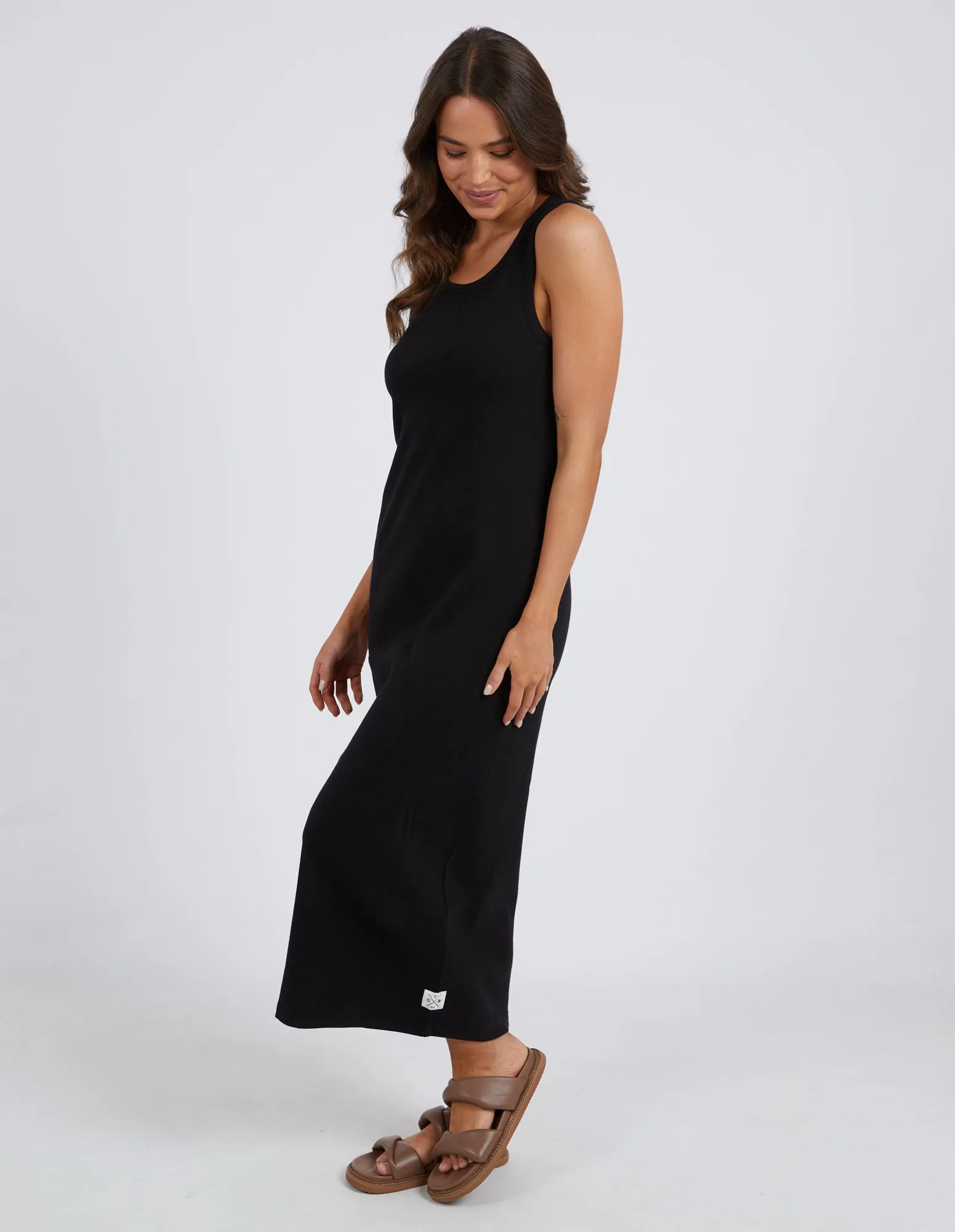 Elm Rib Tank Dress Black sold by Shine On product image thumbnail 3