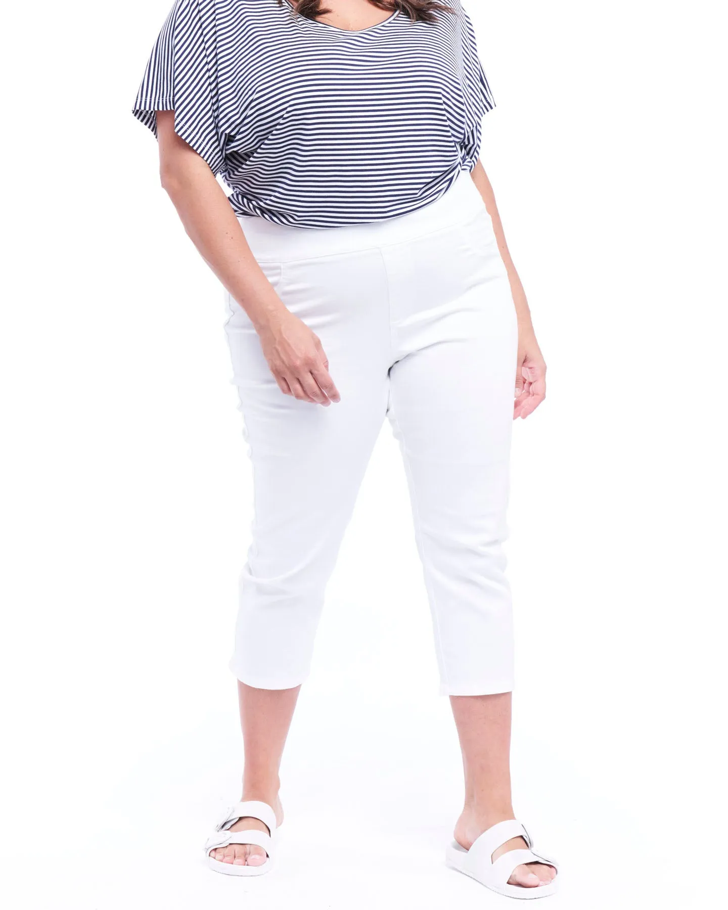 Betty Basics Masie Capri Jean White sold by Shine On product image thumbnail 3