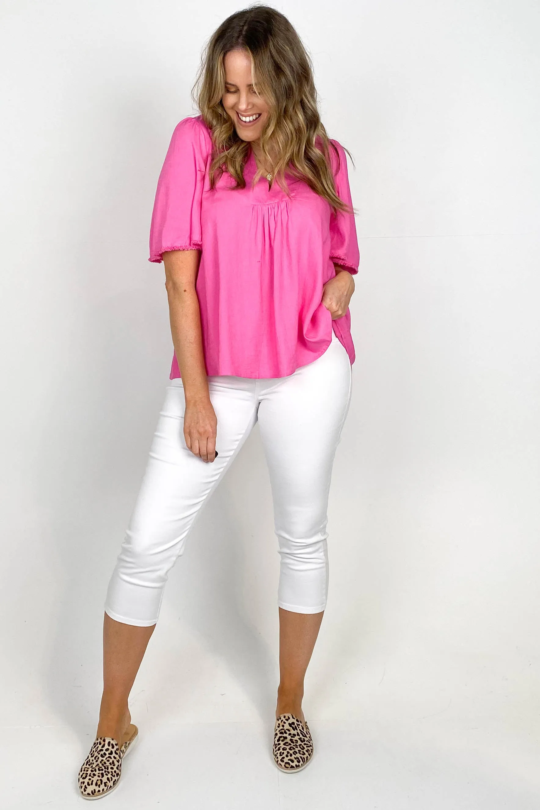 Betty Basics Masie Capri Jean White sold by Shine On product image thumbnail 4