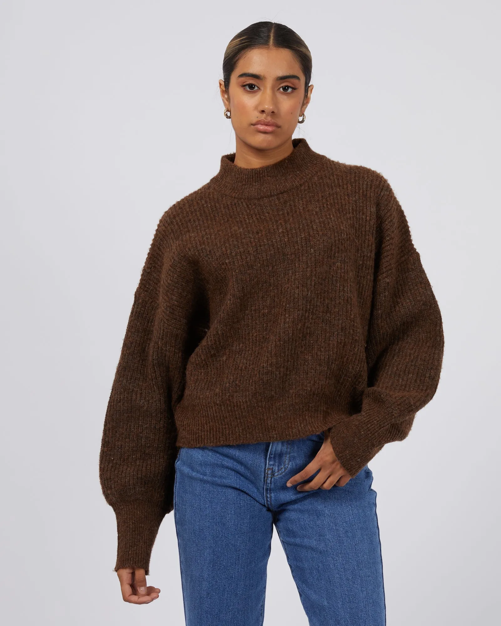 Silent Theory Eden Knit Jumper Brown sold by Shine On product image thumbnail 2