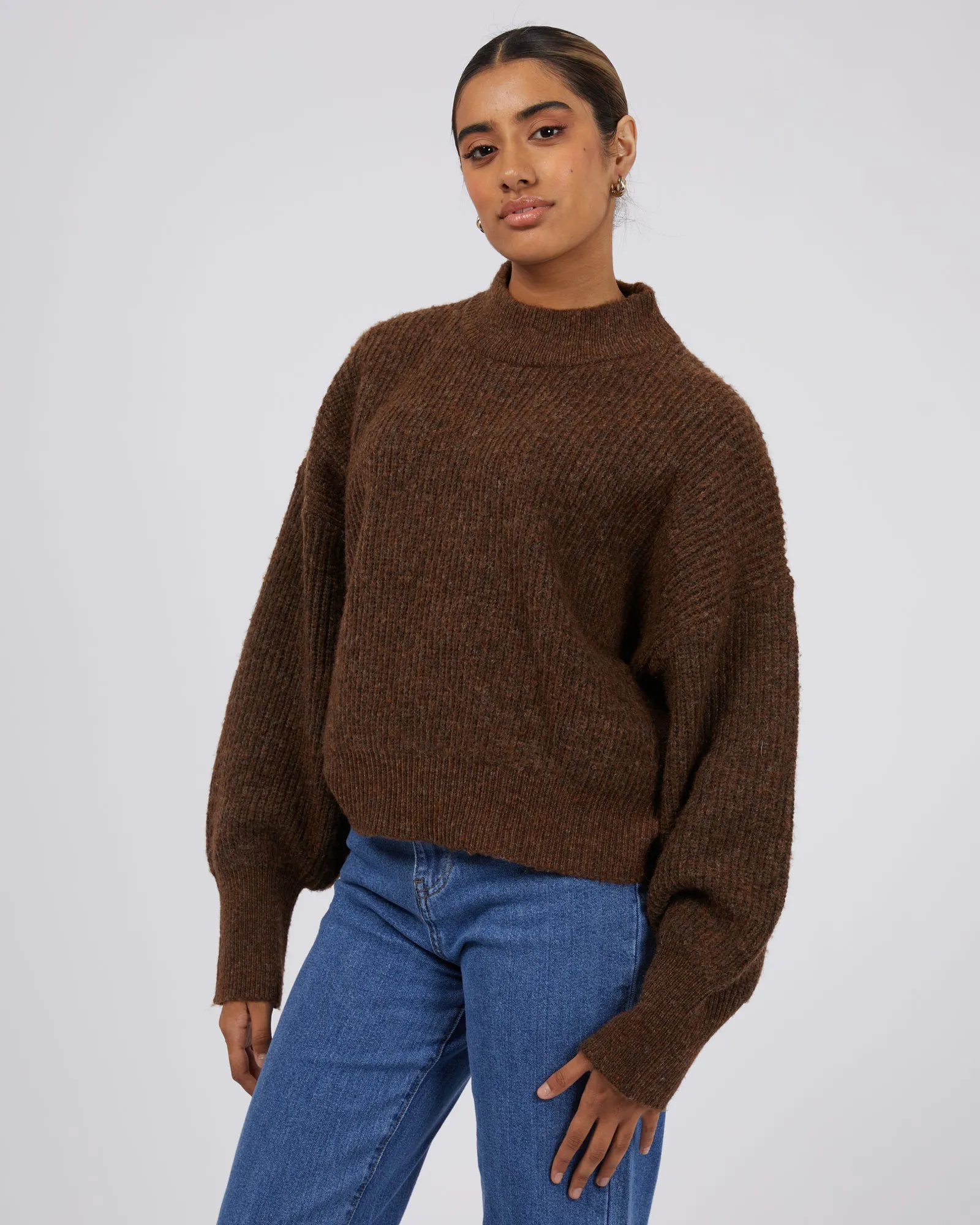 Silent Theory Eden Knit Jumper Brown sold by Shine On product image thumbnail 5