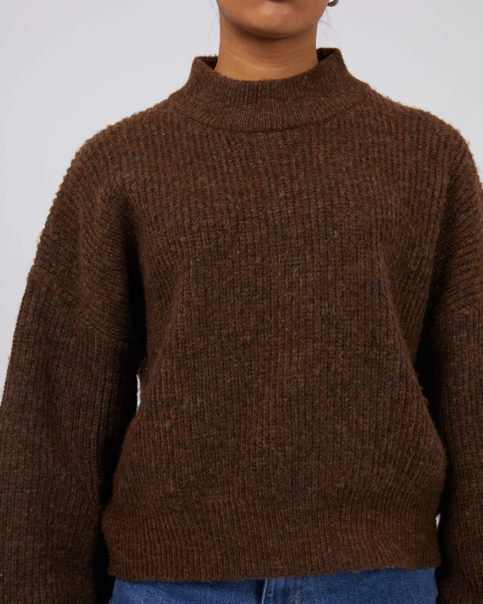 Silent Theory Eden Knit Jumper Brown sold by Shine On product image thumbnail 4