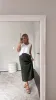 Jane James Angelica Sateen Skirt Olive sold by Shine On