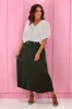 Jane James Angelica Sateen Skirt Olive sold by Shine On