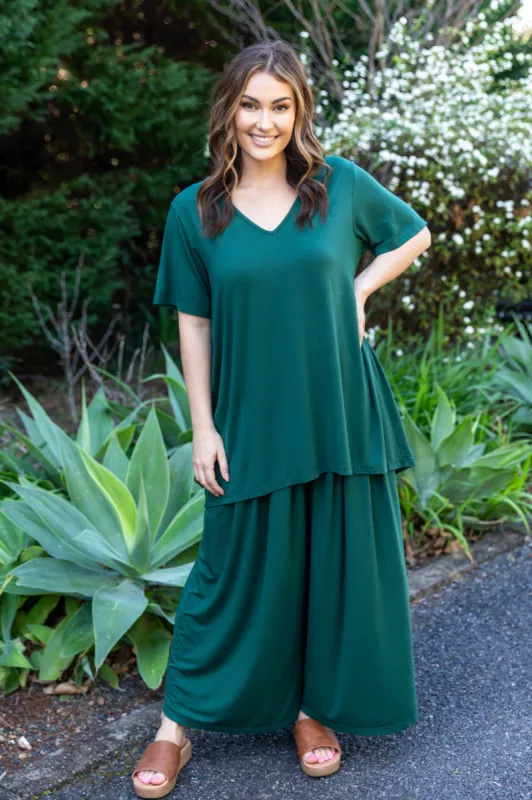 PQ Collection T-Shirt Top Forest Green sold by Shine On