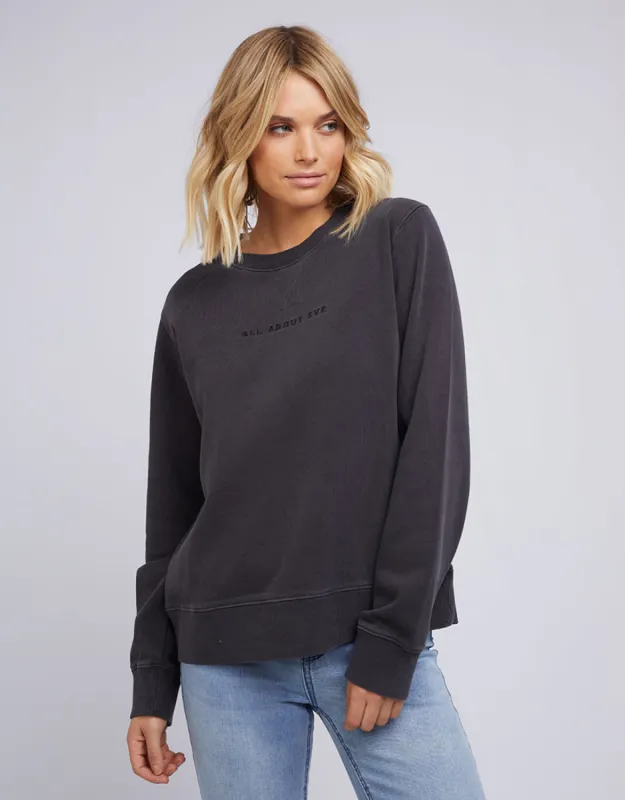 All About Eve AAE Washed Crew Washed Black sold by Shine On