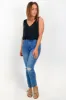 Wakee Mollie Ripped Jean Dark Blue sold by Shine On