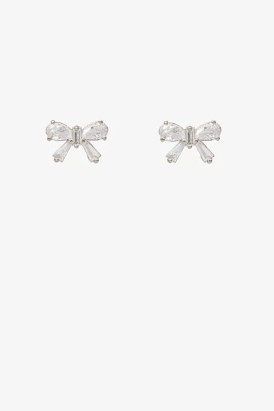 Antler Bow Sparkle Earring Silver made by Antler