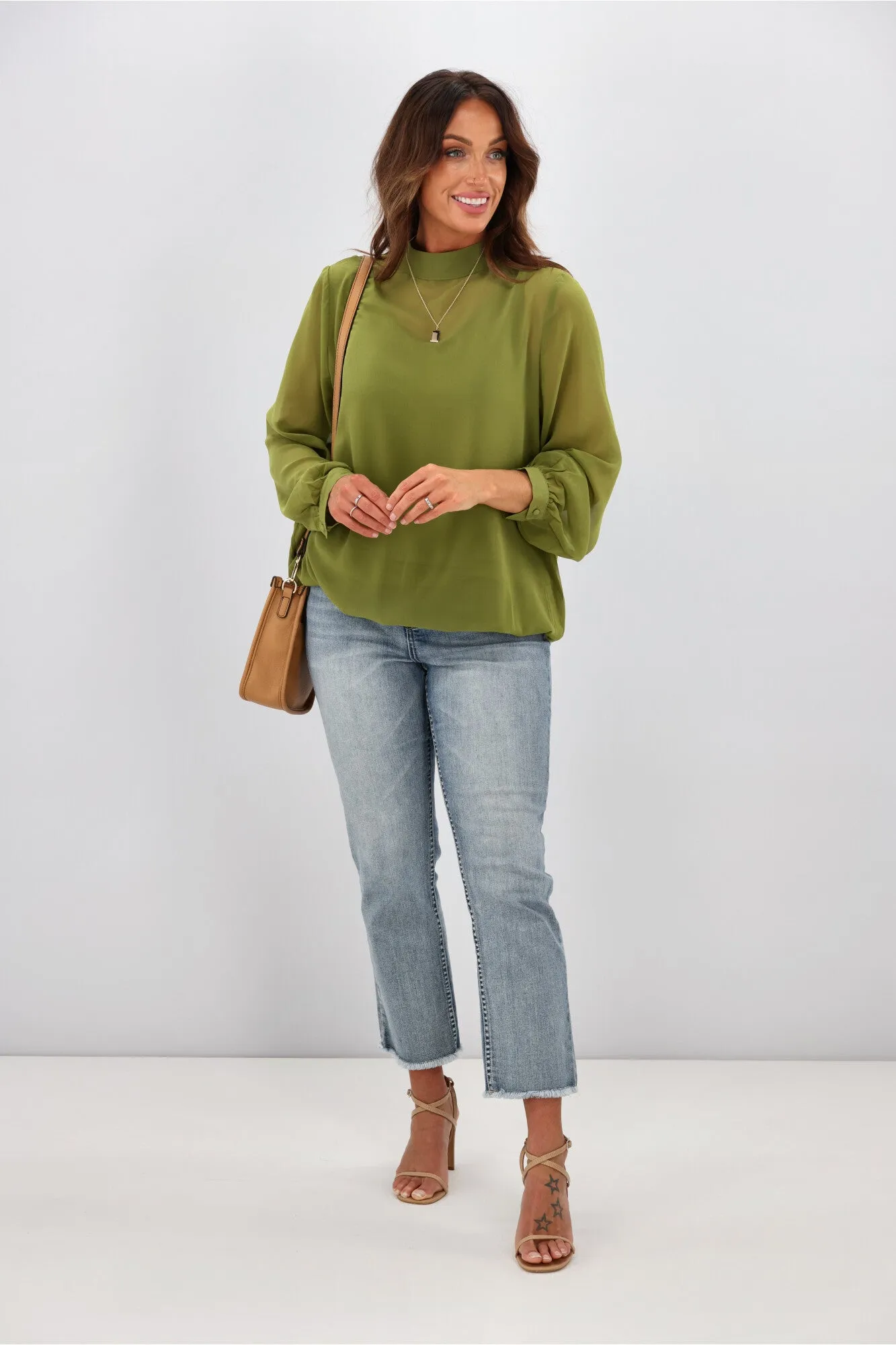 Foxwood City Lights Top Khaki sold by Shine On product image thumbnail 4