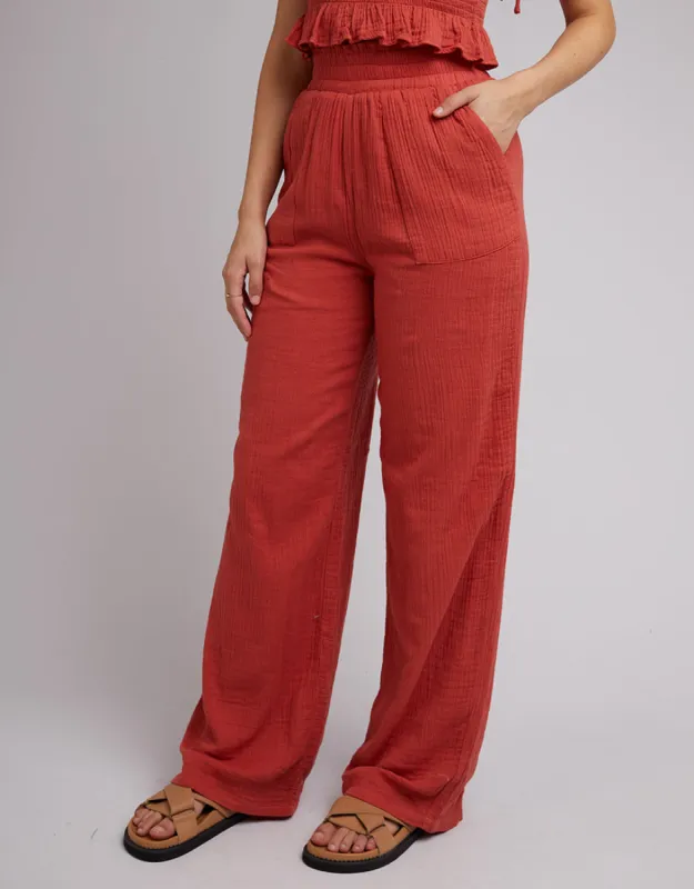 All About Eve Rowie Pant Rust sold by Shine On