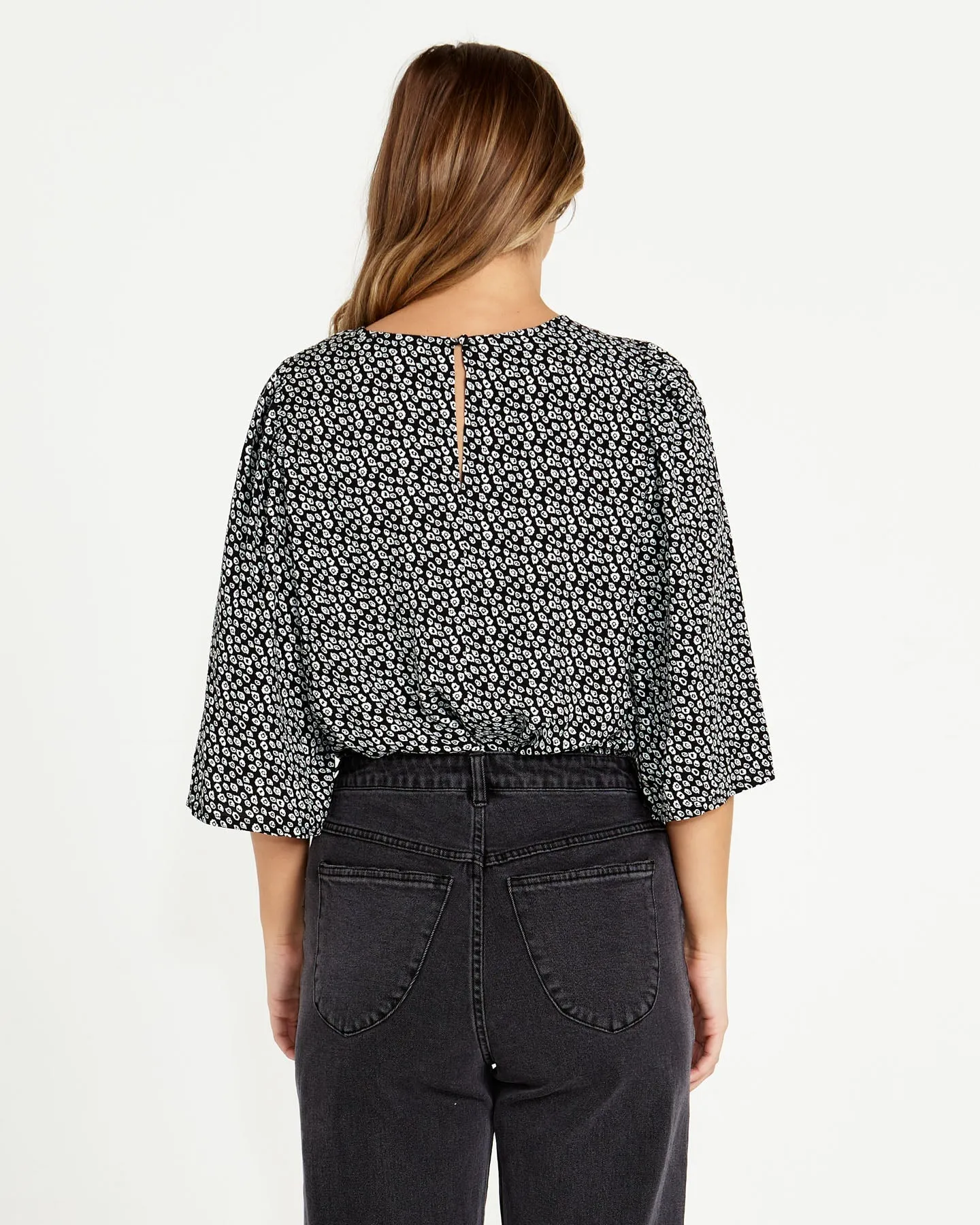 Sass Nicolette Kimono Sleeve Top Boho Animal sold by Shine On product image thumbnail 4