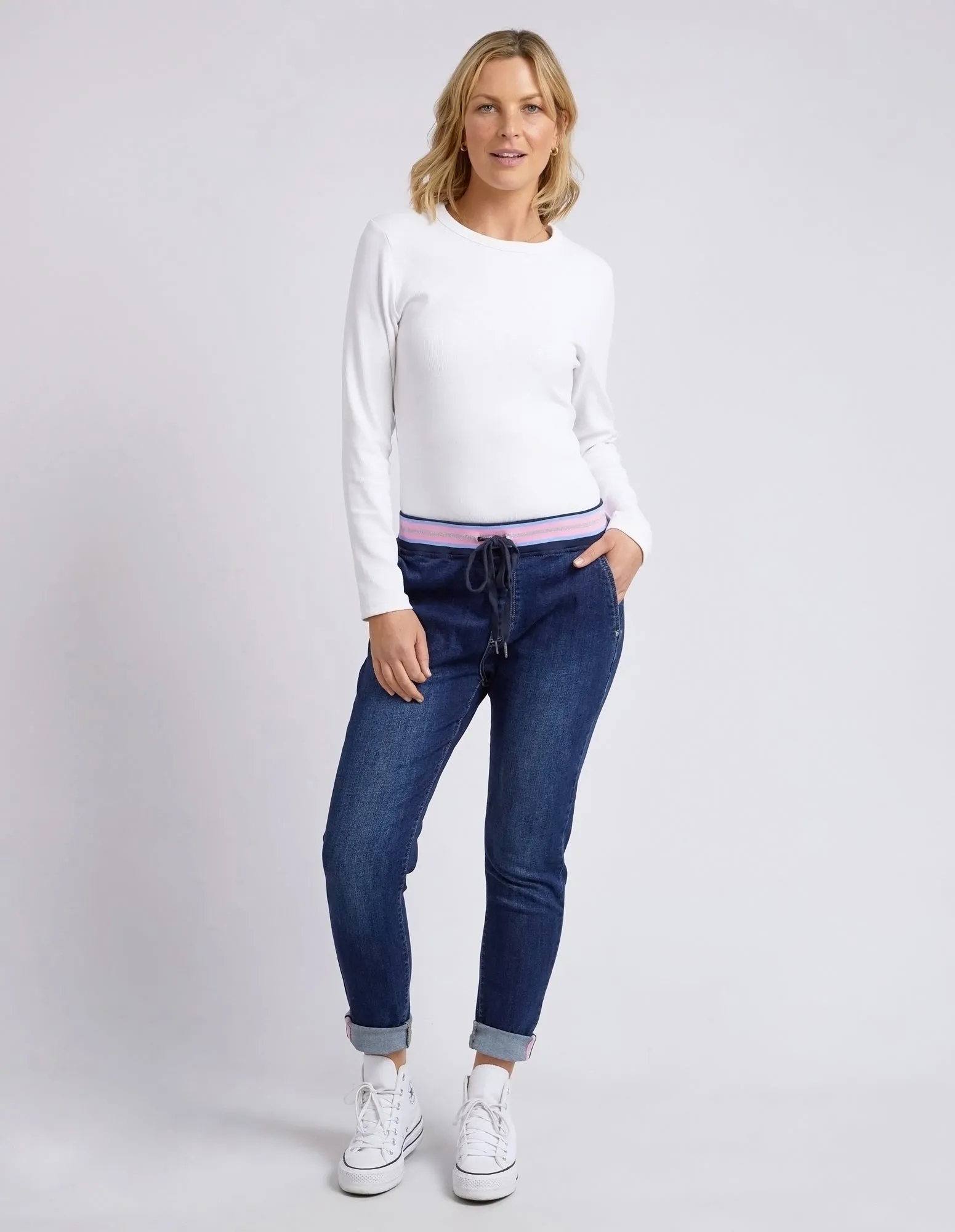 Elm Arielle Denim Jogger Dark Blue Wash sold by Shine On product image thumbnail 3