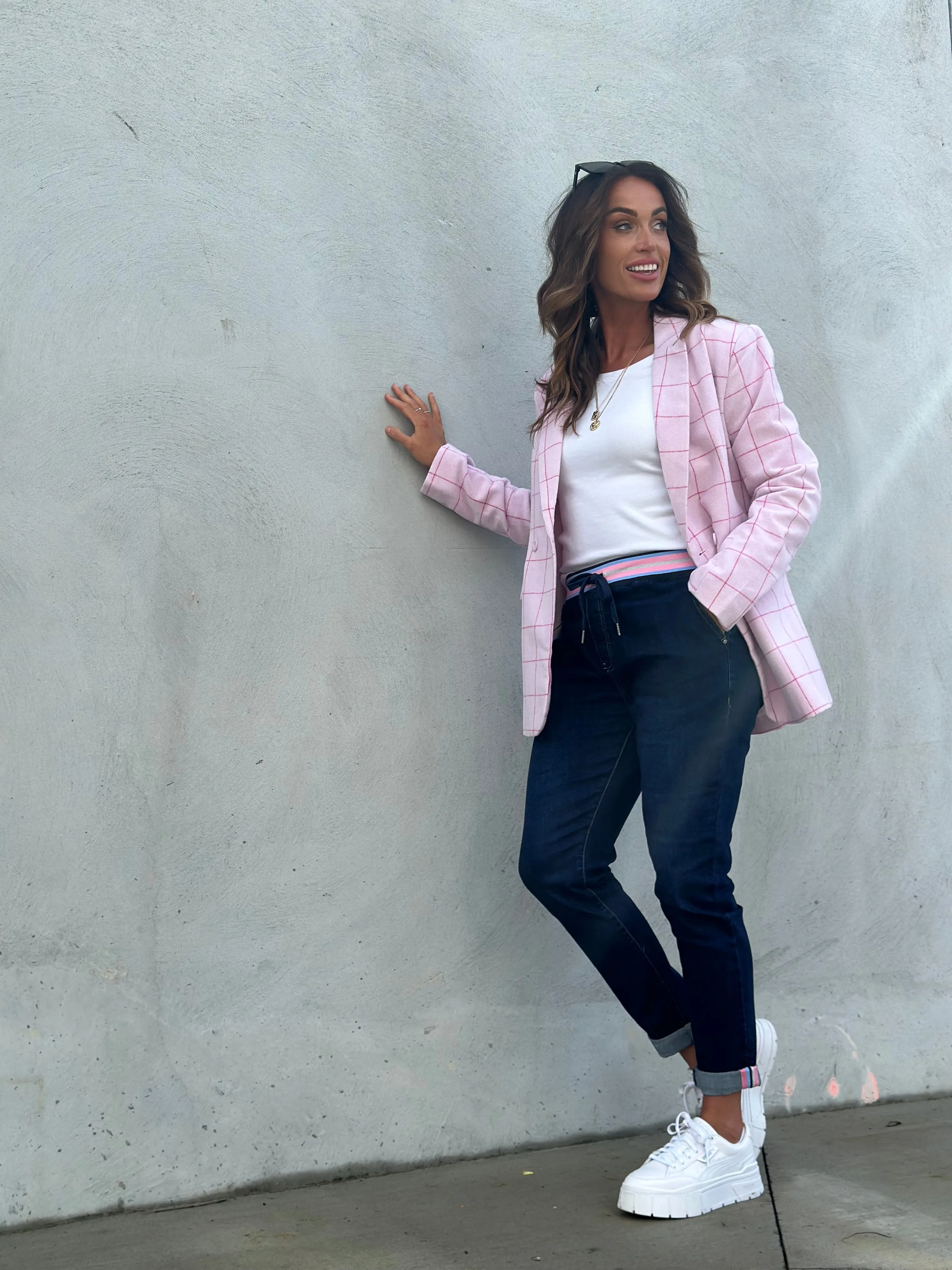 Elm Arielle Denim Jogger Dark Blue Wash sold by Shine On