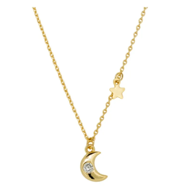 Tiger Tree Luna Necklace Gold sold by Shine On
