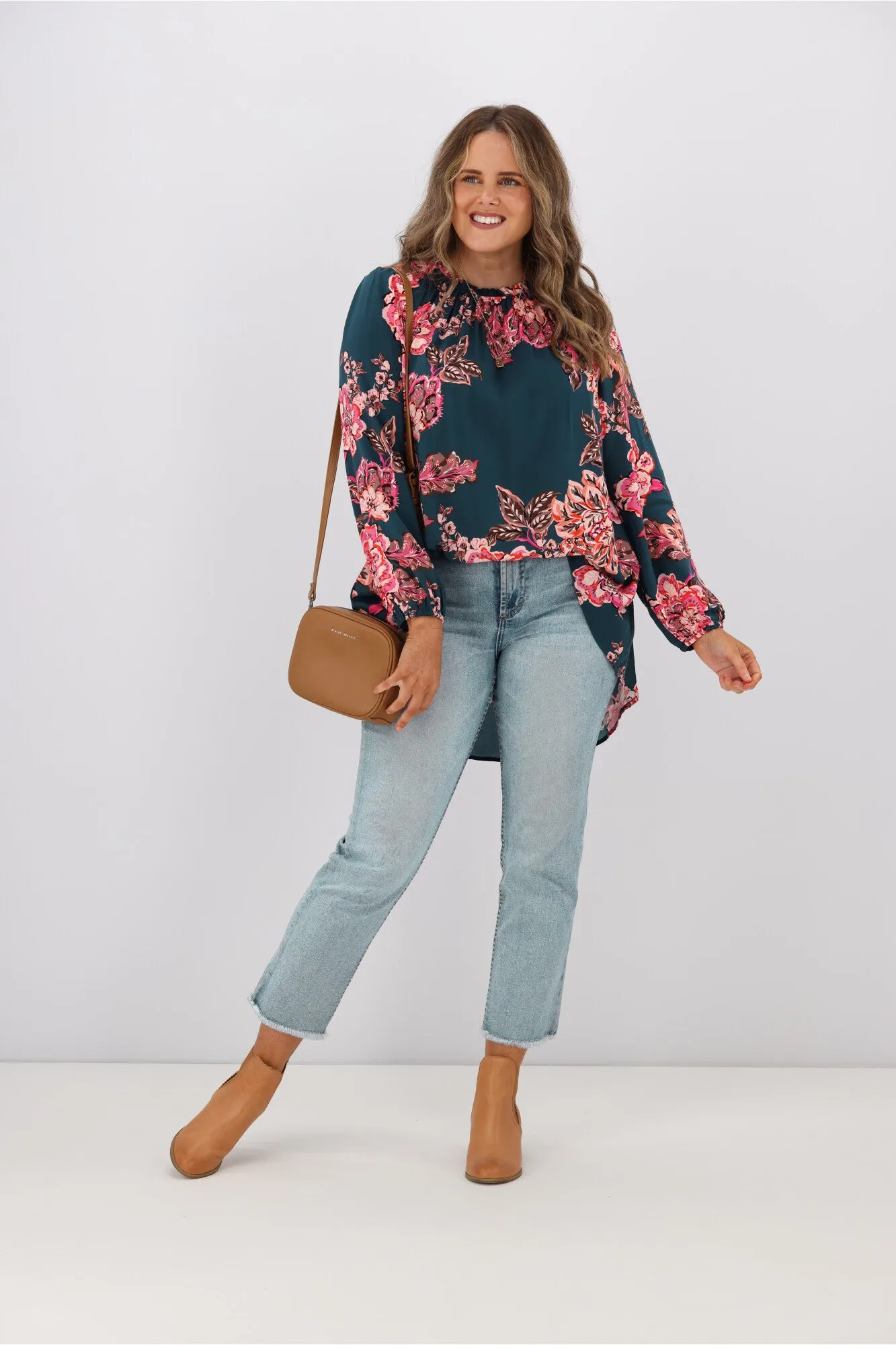 Sunday Boho Jayne Top Navy Floral sold by Shine On product image thumbnail 5