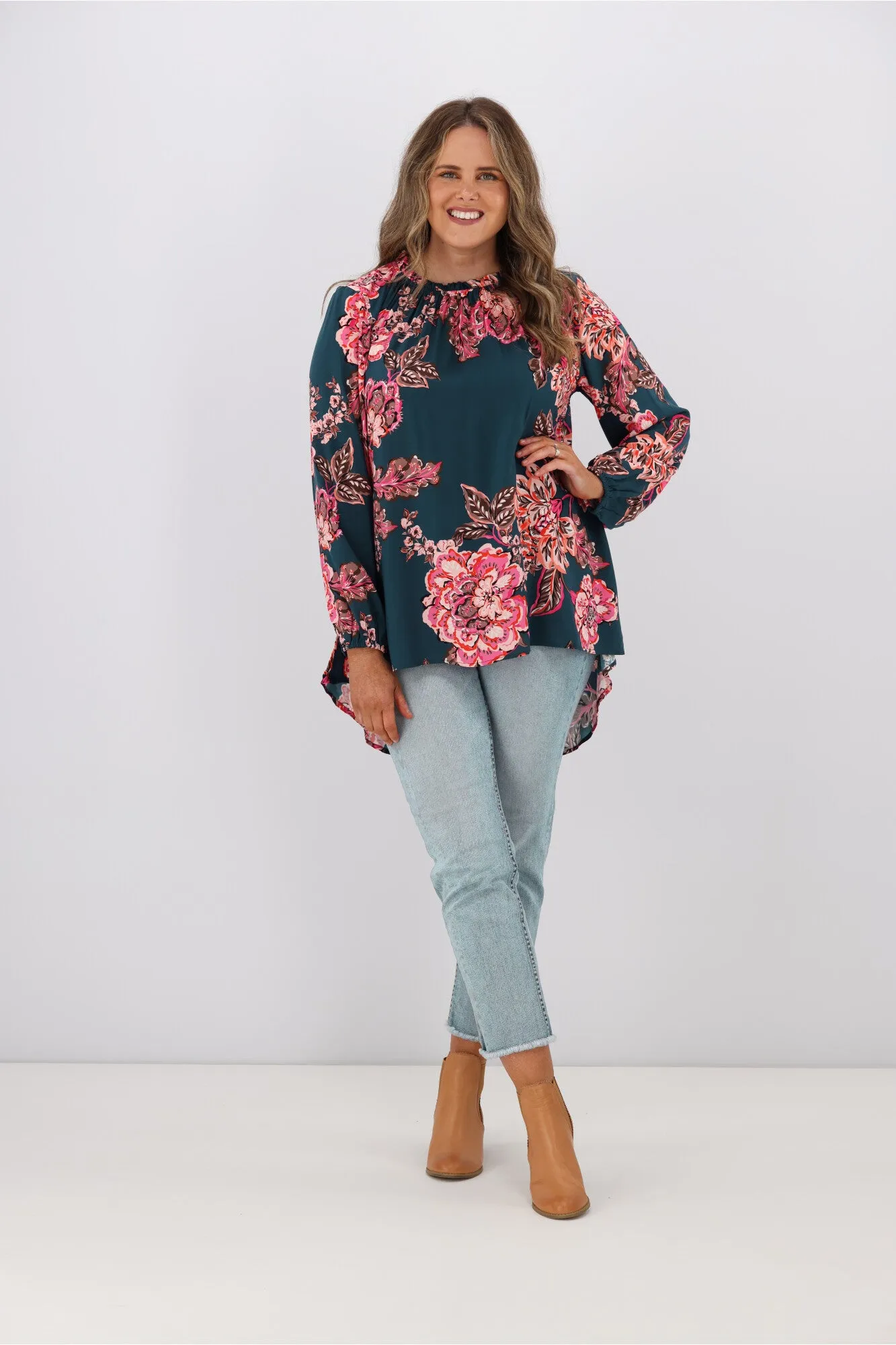 Sunday Boho Jayne Top Navy Floral sold by Shine On product image thumbnail 4