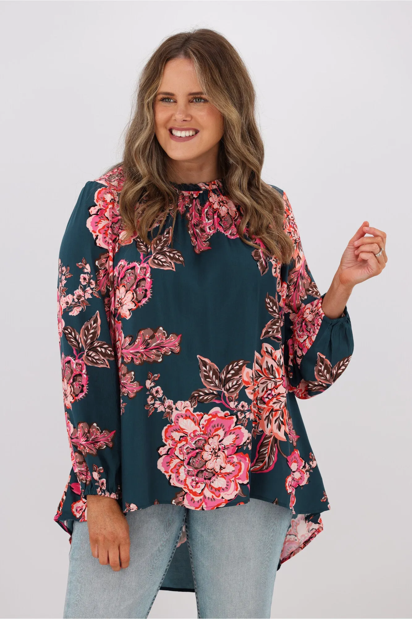 Sunday Boho Jayne Top Navy Floral sold by Shine On product image thumbnail 3